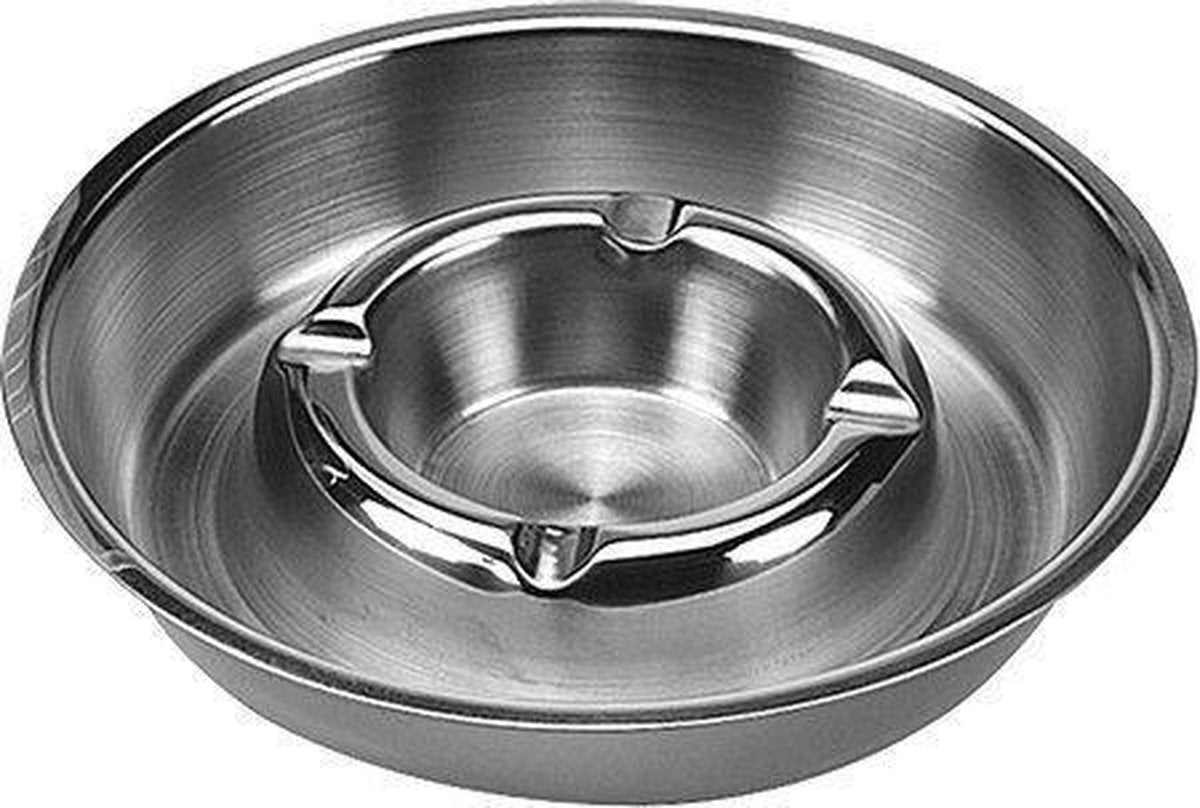 Asbak roestvrijstaal 14cm