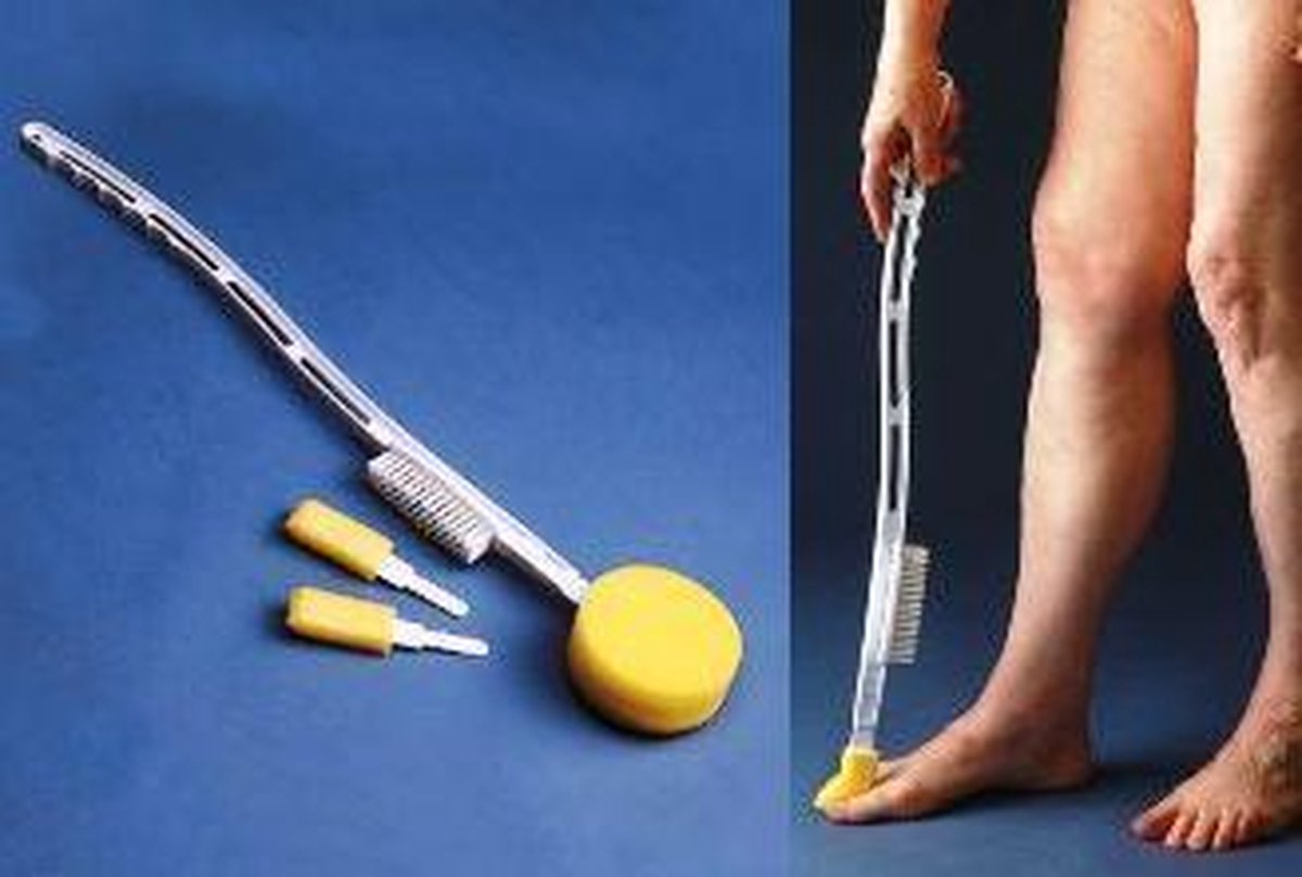 Adhome Multifunctionele badspons Verlengd handvat 61 cm - verwisselbare spons