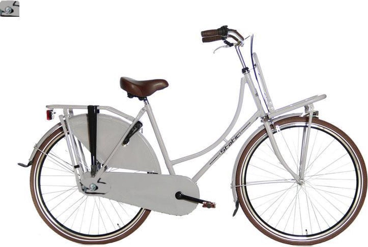Oma De Luxe 28 inch - Mat Grijs - Dames Transportfiets