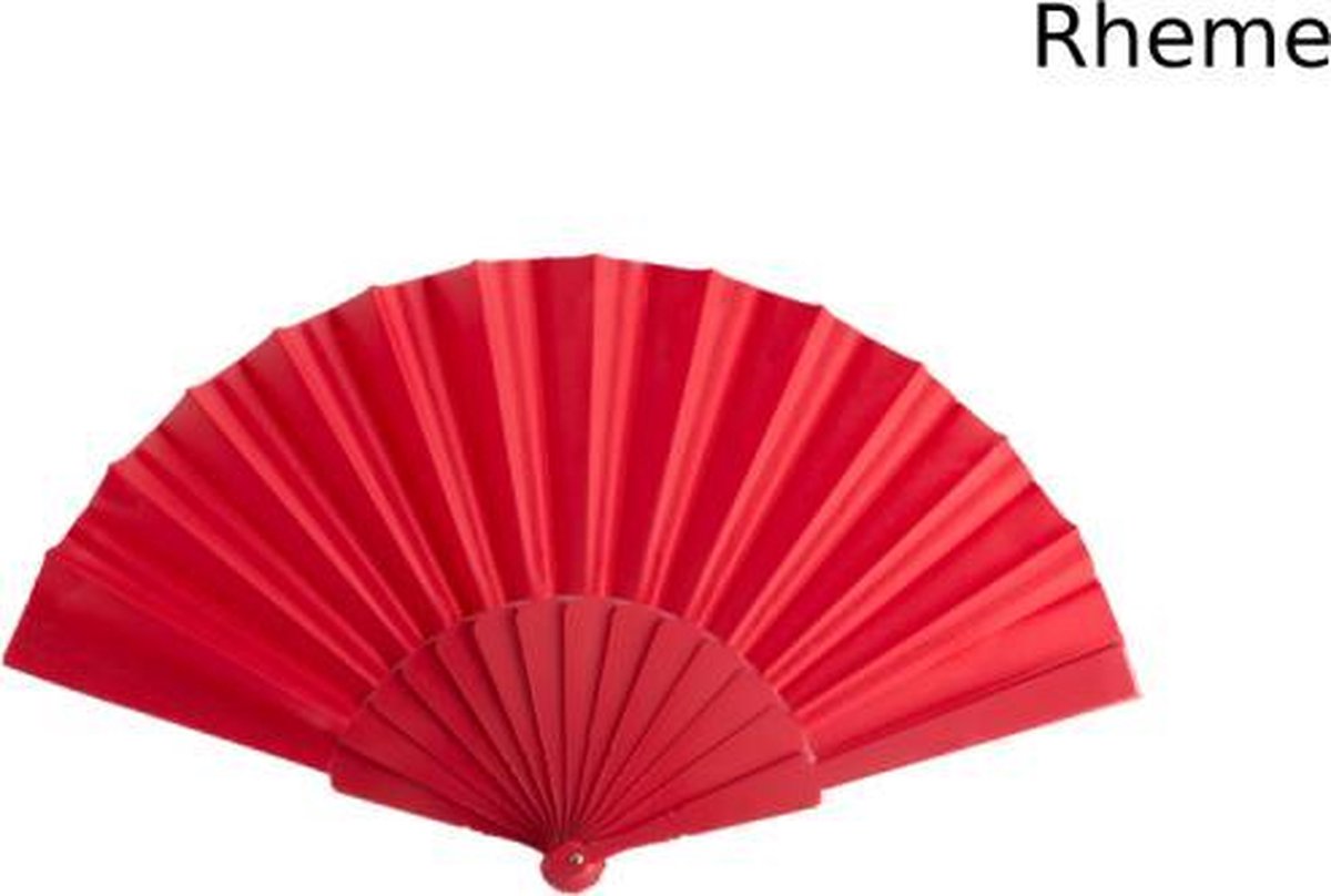 Spaanse Waaier - Handwaaier - Zomers - 23 cm - Rood - Rheme