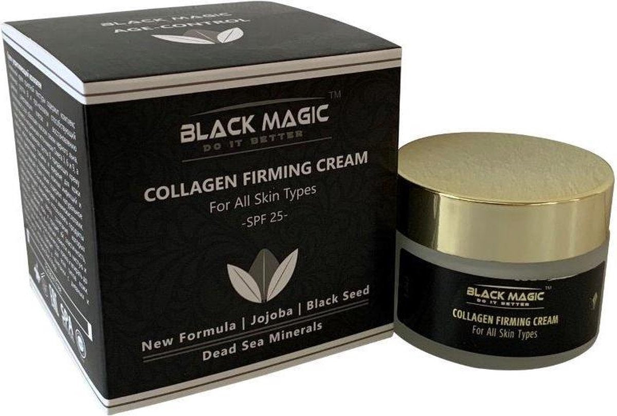 Luxe Collageen creme met Dode Zee zout mineralen Black Magic 50 ml