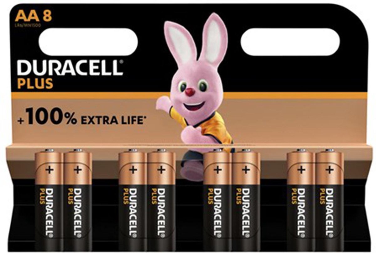 Duracell Alkaline Plus AA Batterijen - 8 stuks