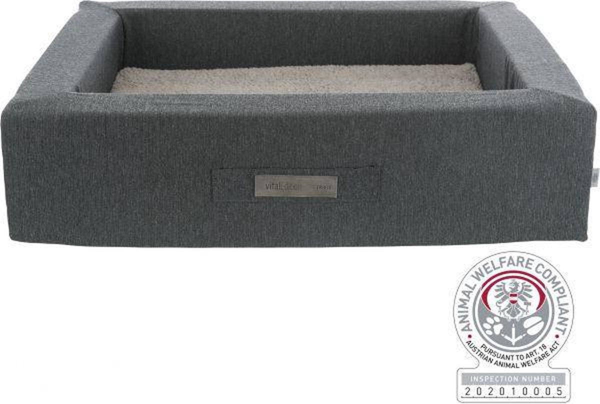 Trixie vital hondenmand bendson orthopedisch donkergrijs / lichtgrijs 80x65x20 cm