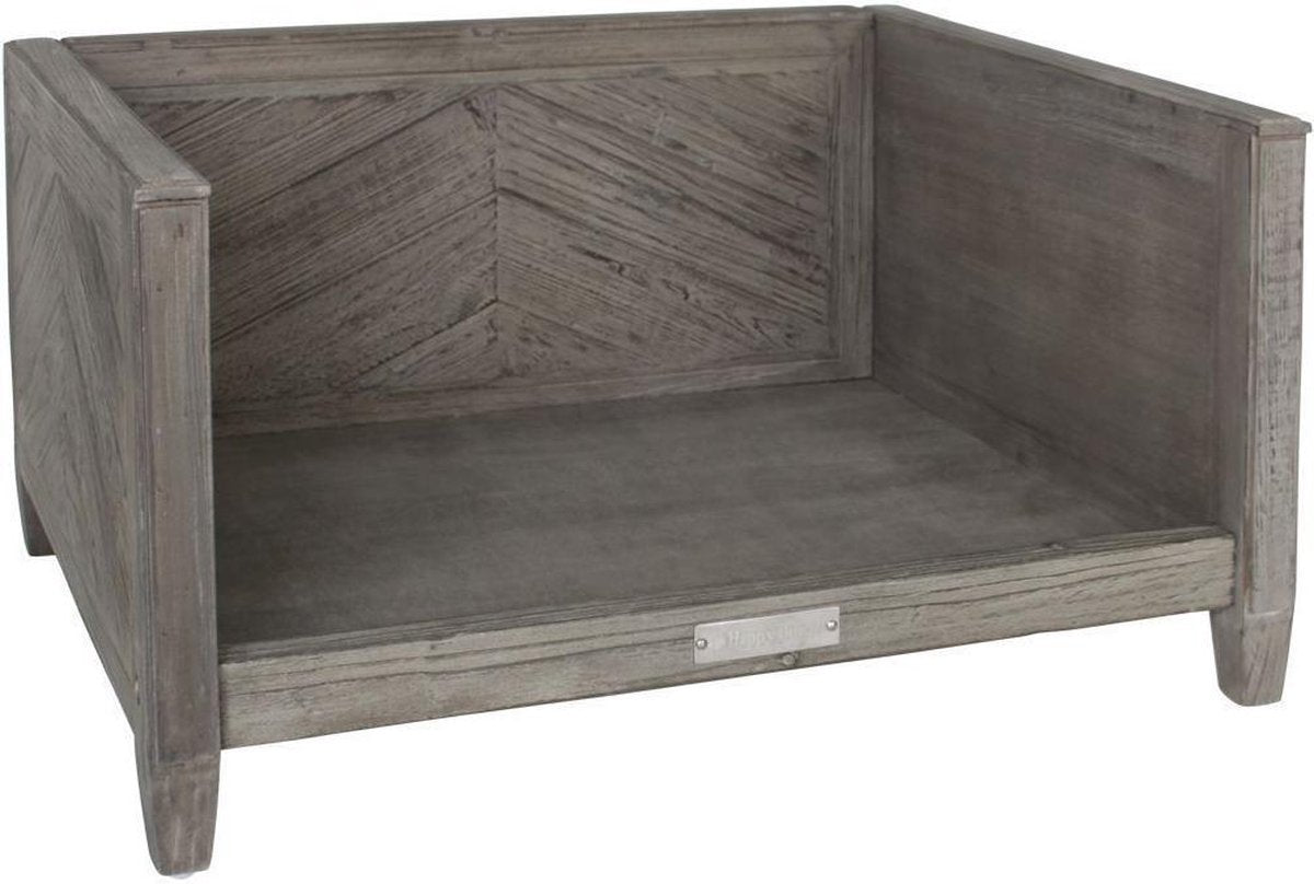 Luxe Sofa Hout Finished in visgraatmotief (S) Oudgrijs excl. Kussen