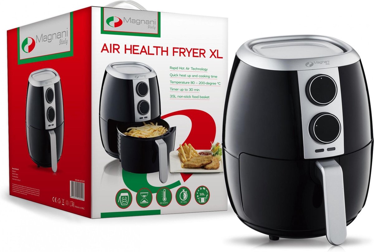 Hetelucht Friteuse | Gezonde keus | Zonder olie | 3.5L inhoud| Airfryer