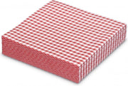 GALA Servetten - Vichy Dark Red - 40x40cm - 25 Stuks - Dessin