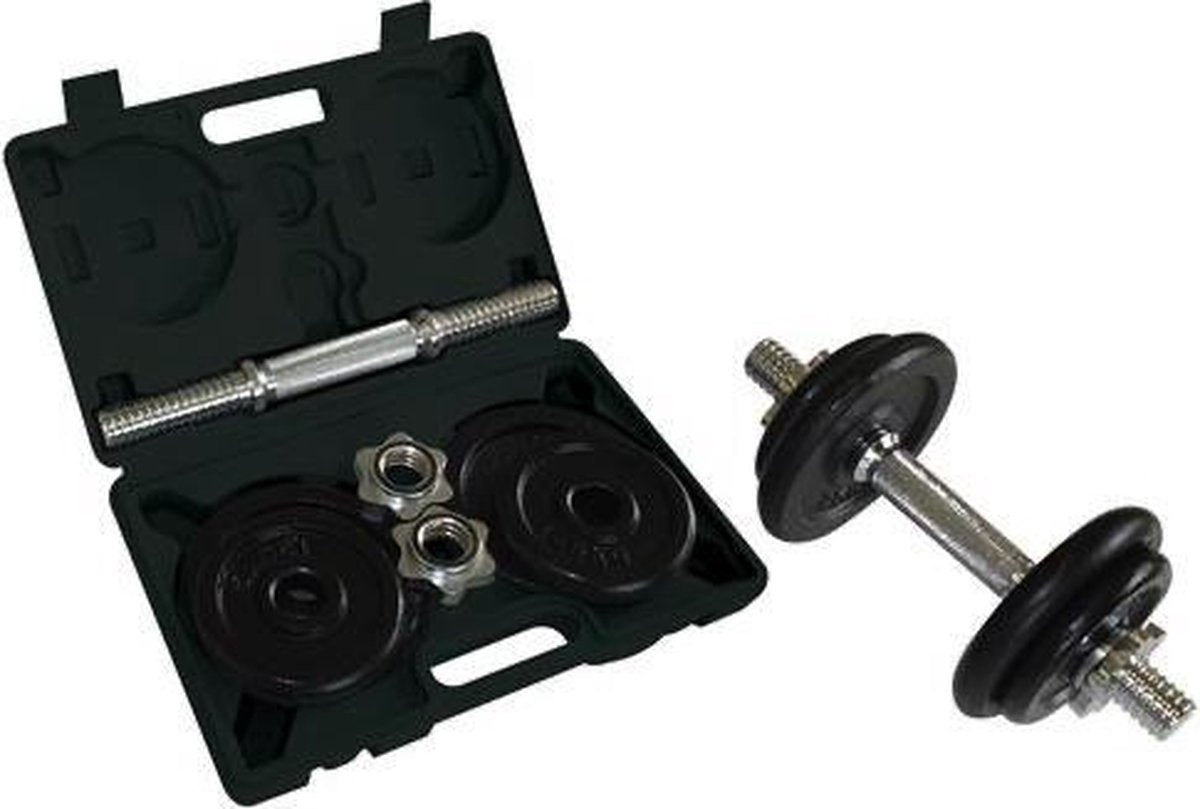 Halterset in koffer - totaal 10 kilogram