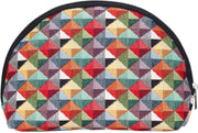 Signare - Make Up Tas - Groot - Gobelin -  Colored Triangle