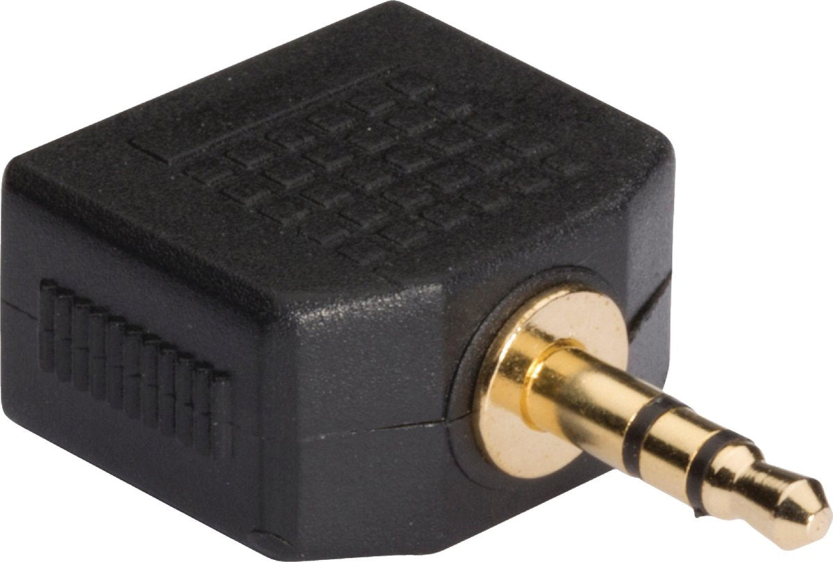 König 3.5 mm male/2 x 3.5 mm female audio-verdeler Antraciet