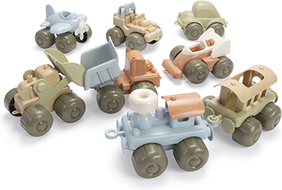 Dantoy bio-toys set 8 voertuigen