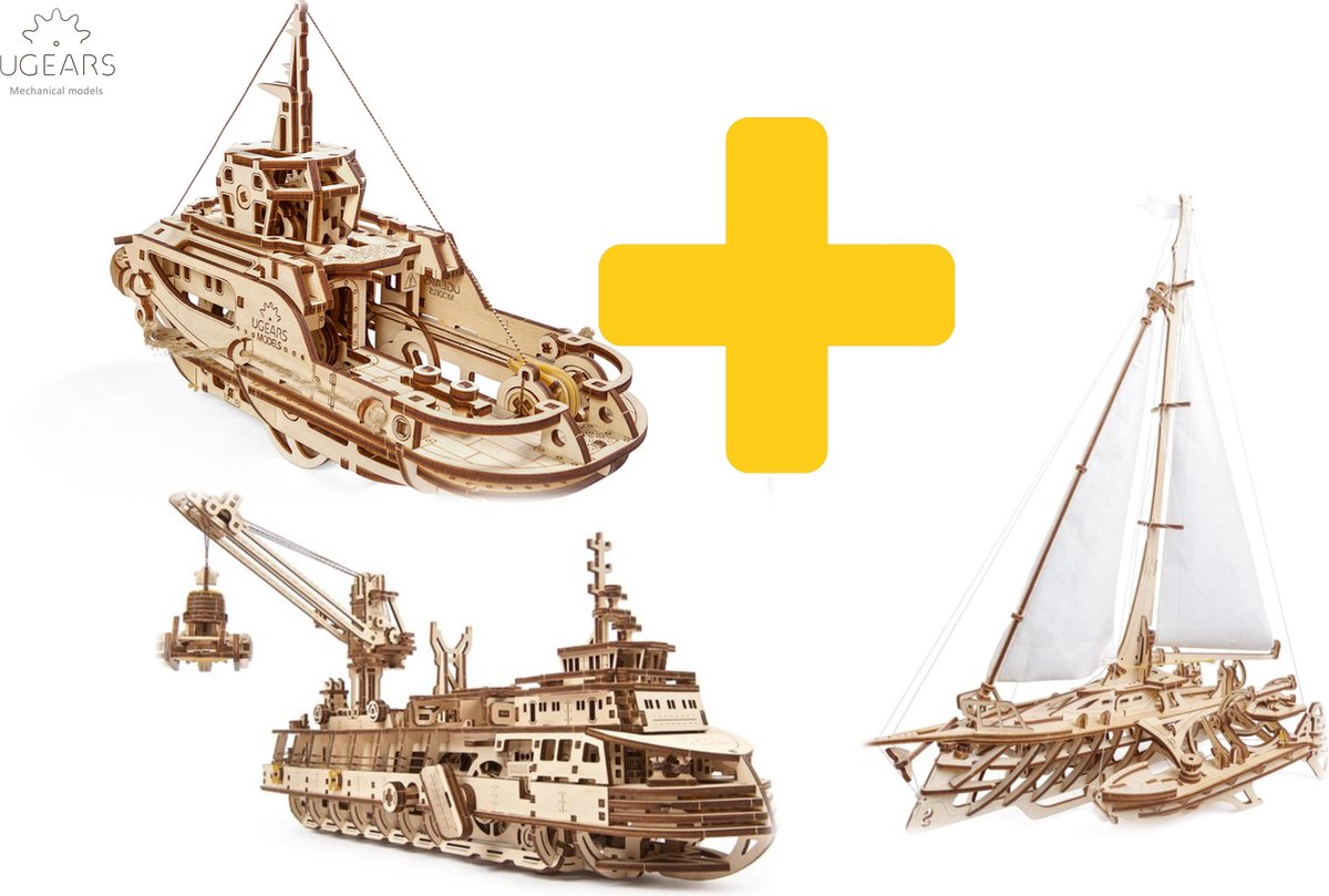 UGears voordeelpakket modelbouw hout; trimaran