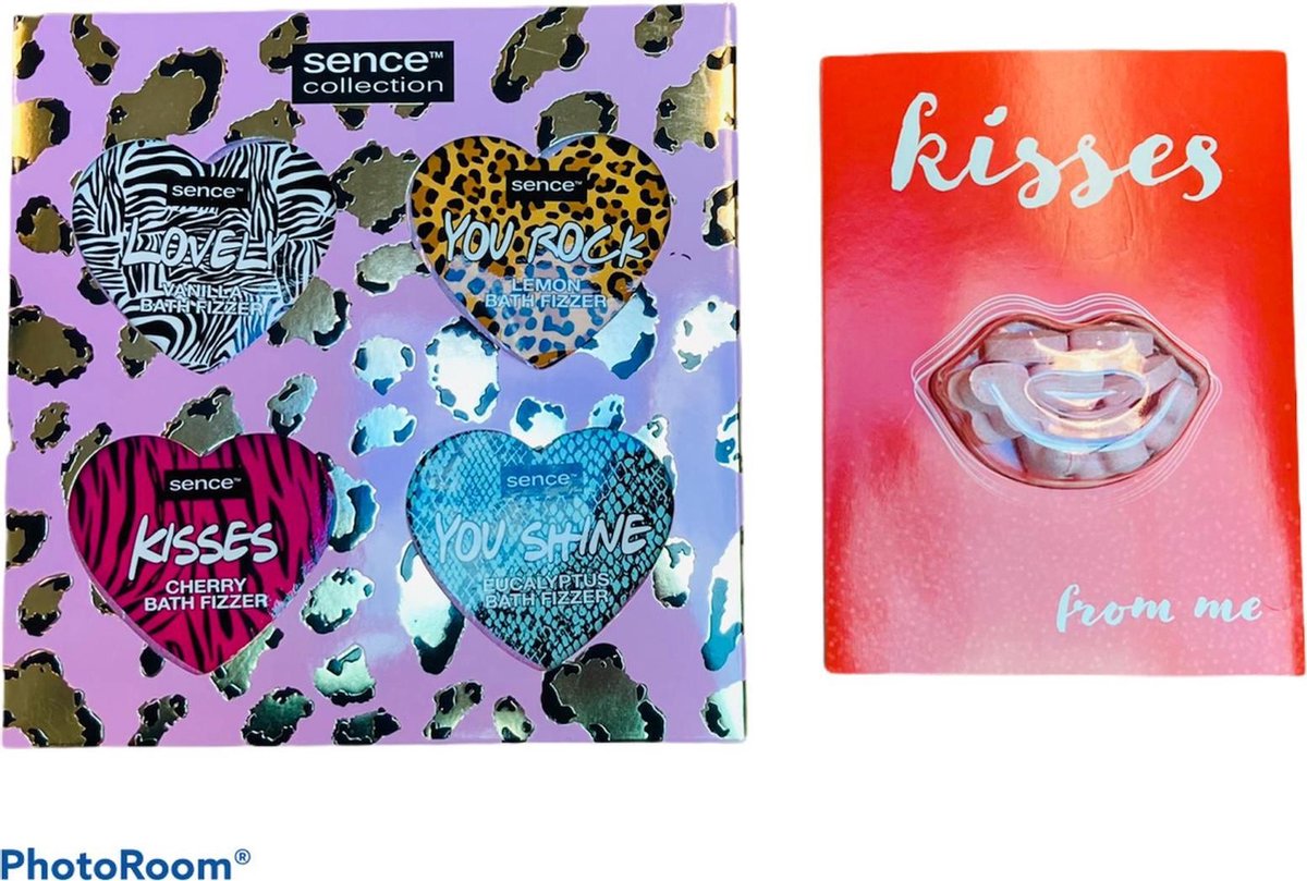 Badbruisballen + kaart - bath bomb - bath fizzers