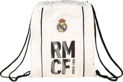 Real Madrid Saco Plano Gym sack - zwemtas wit/zwart 41x34cm