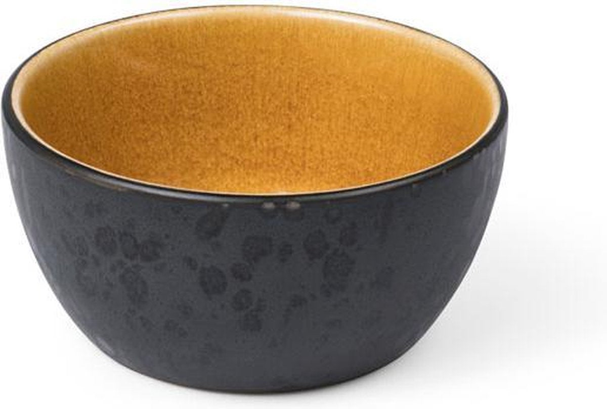 Bitz - Kom keramiek amber / zwart - Diameter 10 cm - Hoogte 5 cm