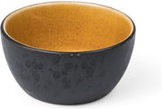 Bitz - Kom keramiek amber / zwart - Diameter 10 cm - Hoogte 5 cm