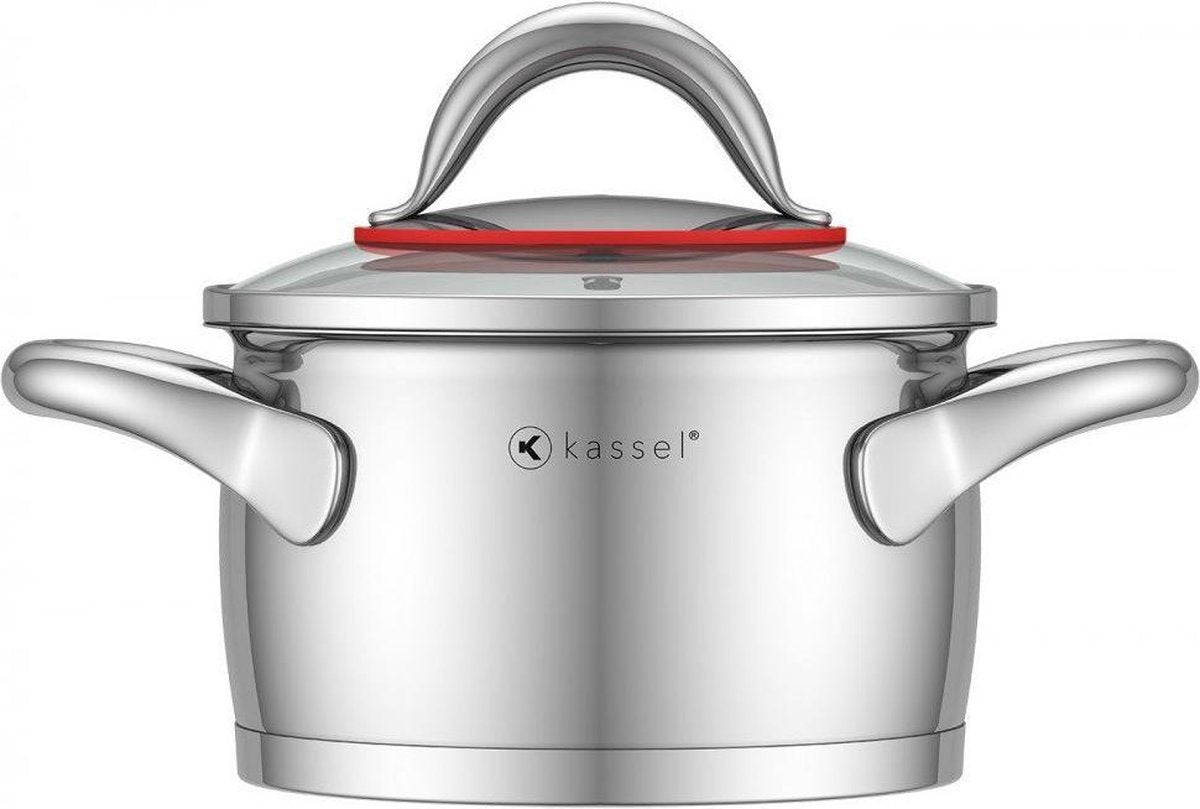 Kassel RVS Kookpan met deksel - ø16 cm - Assortiment 'Het Gemak'