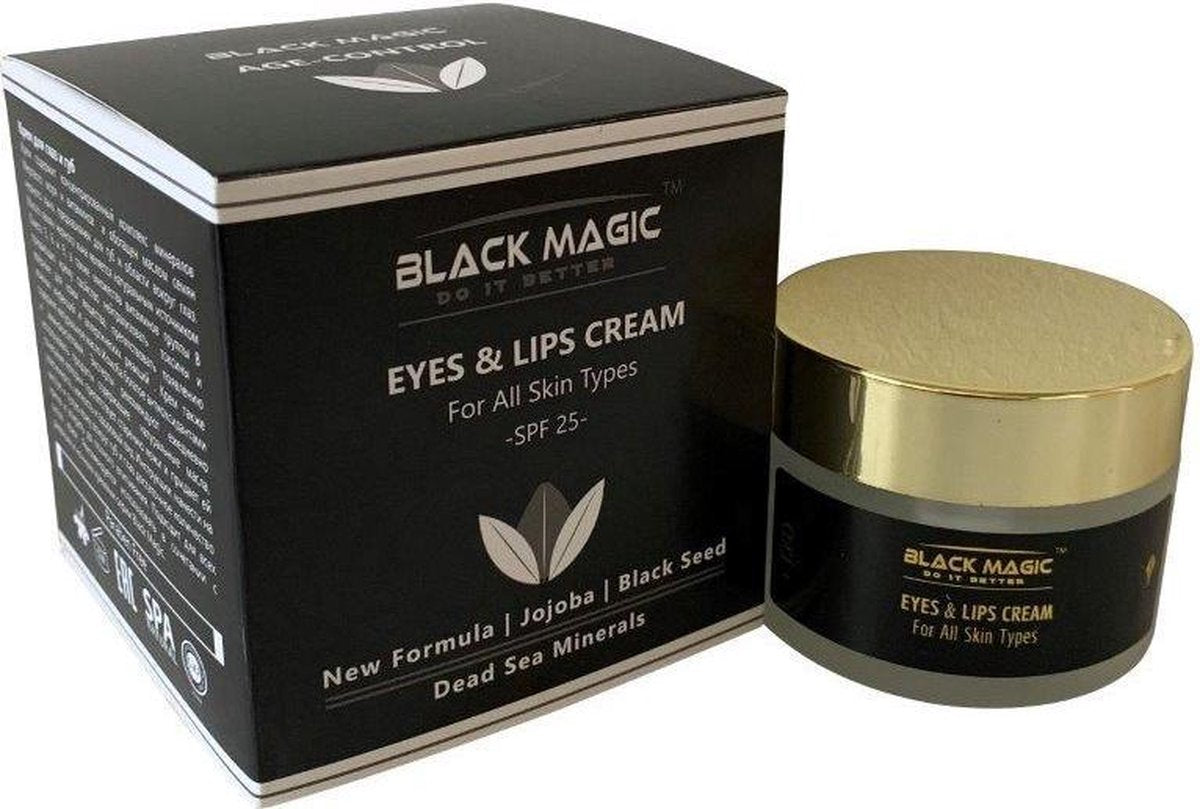 Dode Zee producten Luxe oog & lip creme met Dode Zeezout mineralen Black Magic 50 ml