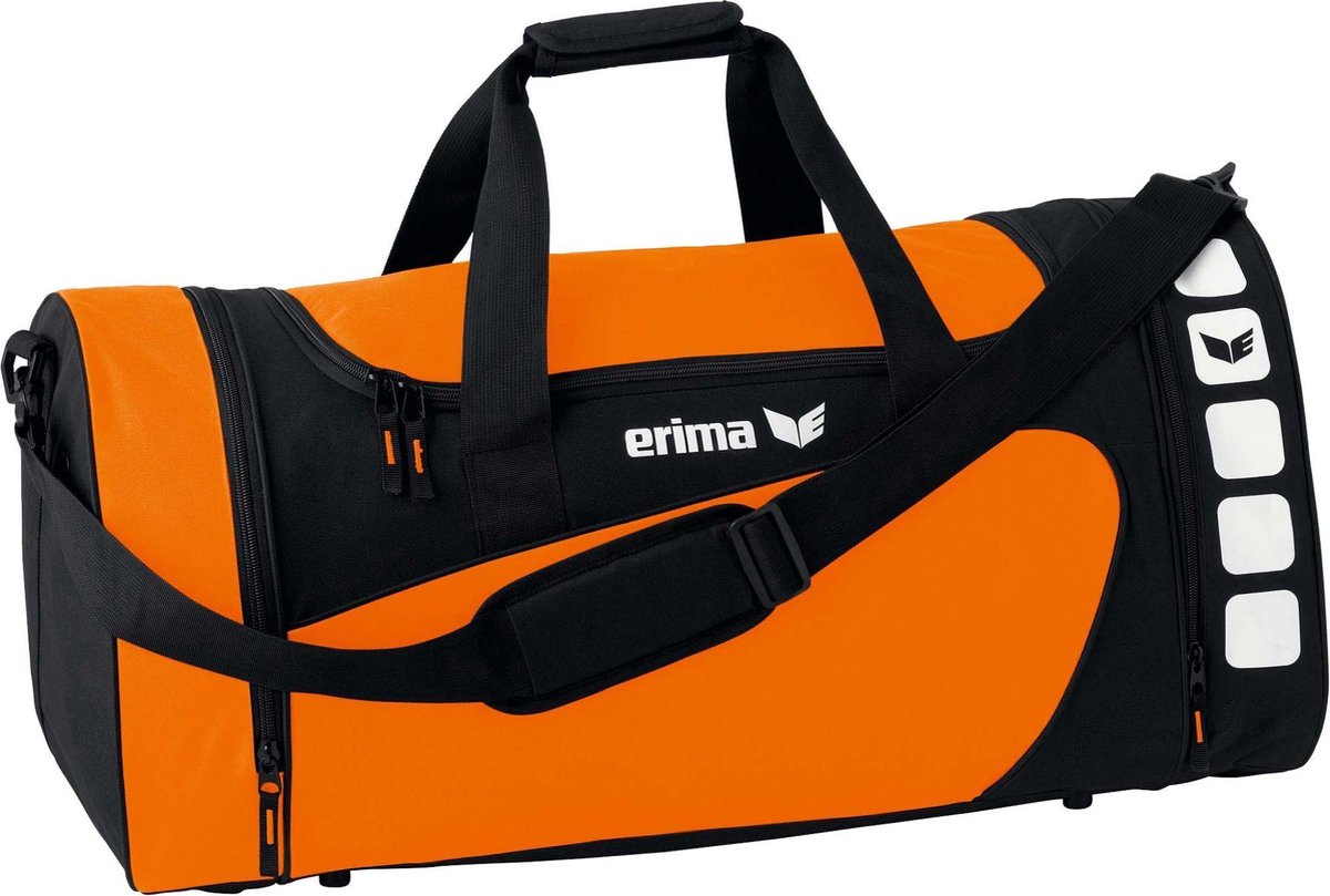 Erima Sporttas Club 5 Line Oranje/zwart 28 Liter