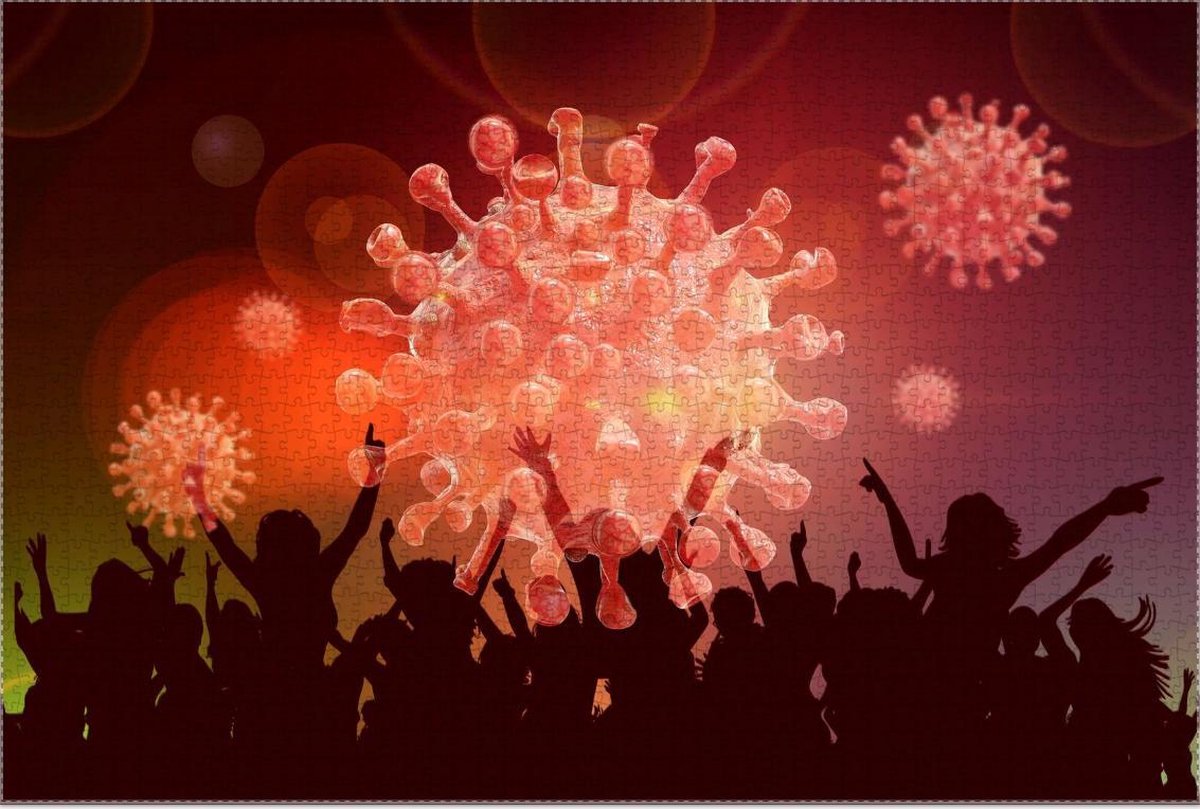 Coronavirus - Mensenmassa - Legpuzzel 1500 stukjes