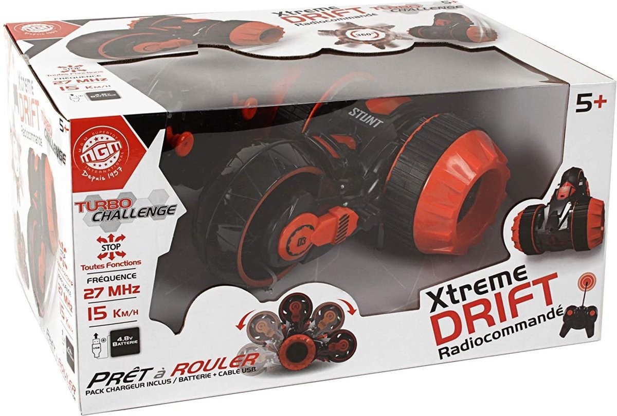 Radiografisch Bestuurde Auto 360° Xtreme Drift - Turbo Challenge