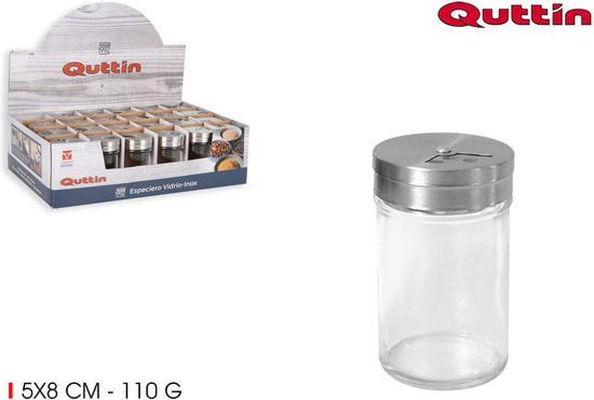 GLASS SPICE - INOX 5x8cm QUTTIN