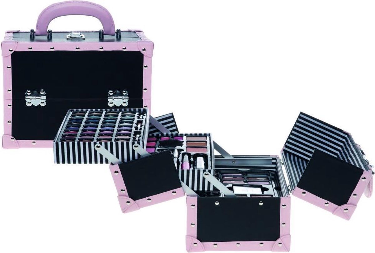 Make-Up Koffer Zwart/Roze