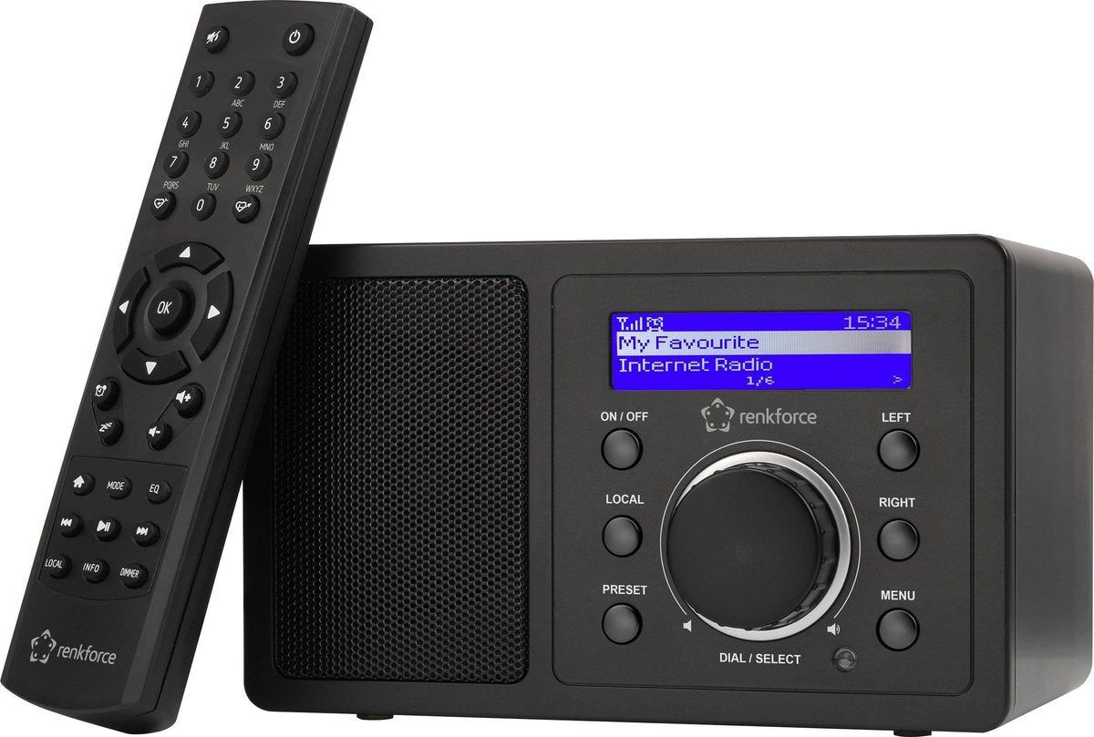Renkforce RF-IR-MONO1 - Internetradio  - Zwart