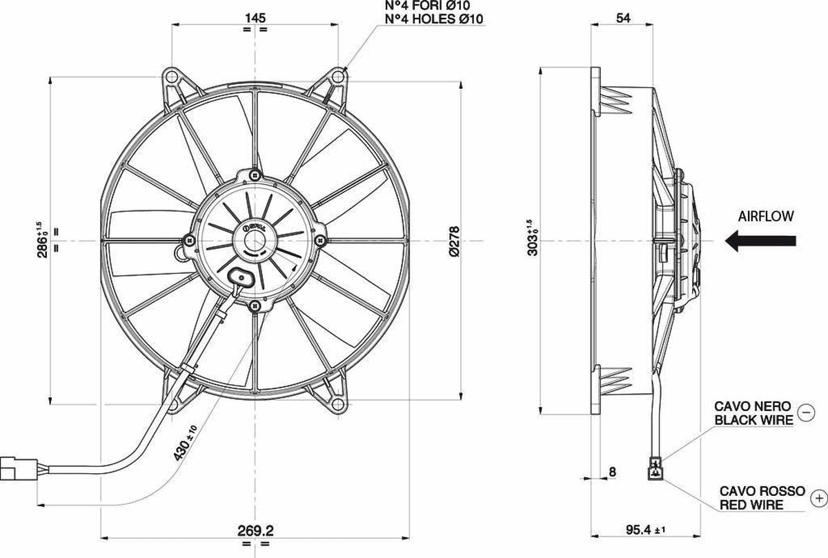 SPAL ventilator 255 mm