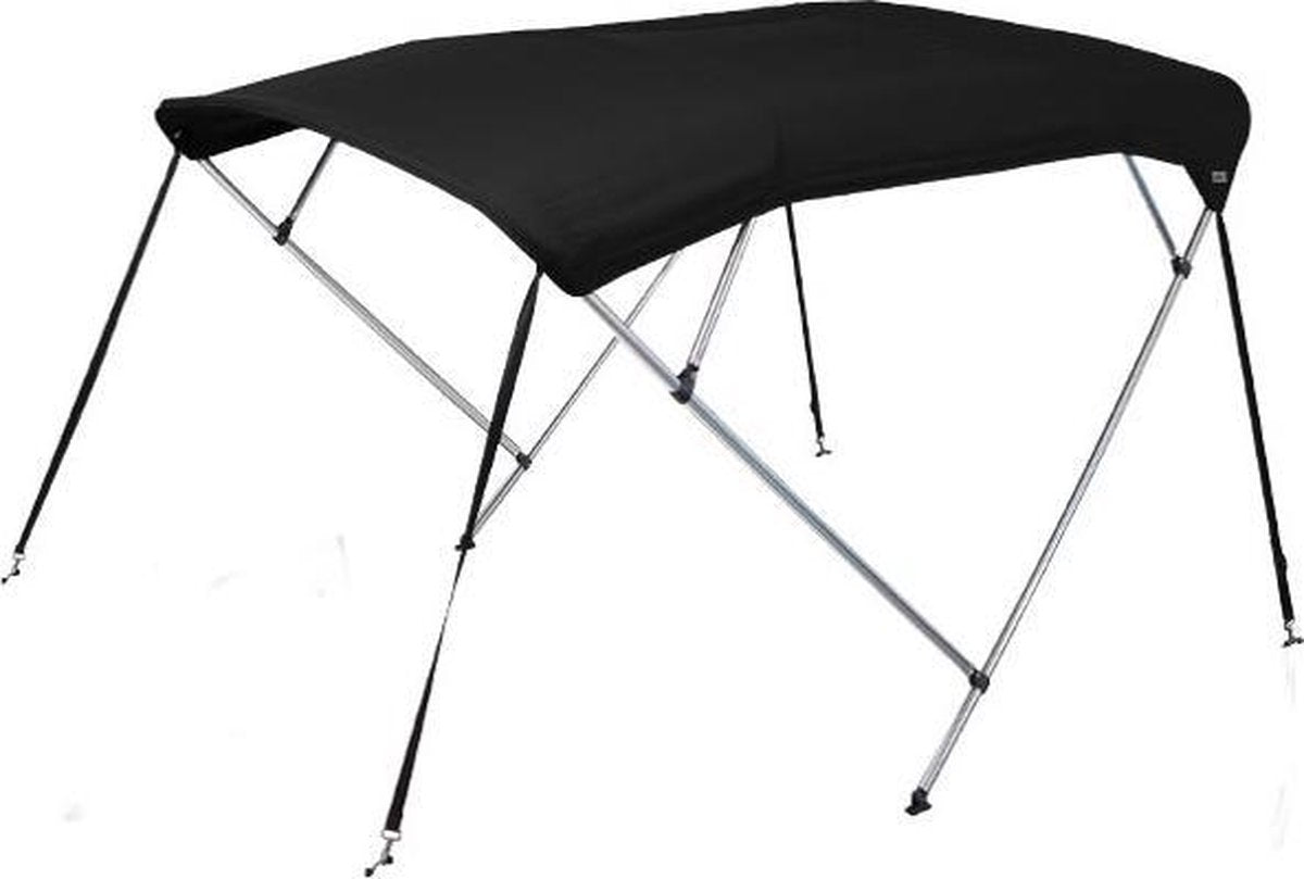 Oceansouth 4-Boogs zwarte Biminitop Breedte 170 - 190 cm
