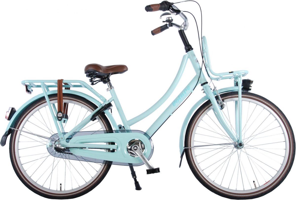 Volare Excellent Kinderfiets - Meisjes - 24 inch - Mint Blauw - Shimano Nexus 3 versnellingen - 95% afgemonteerd