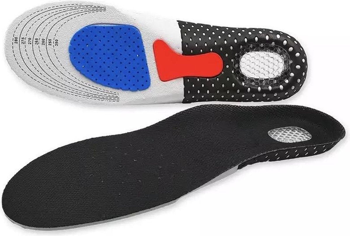 Inlegzolen Tegen Hielspoor En Onderdrukking Van Pijn- Gelzolen / Inlegzooltjes - Maat 35/36/37/38/39/40 Gel Zooltjes Zolen - Sport Schoenen Zooltjes - Zwart