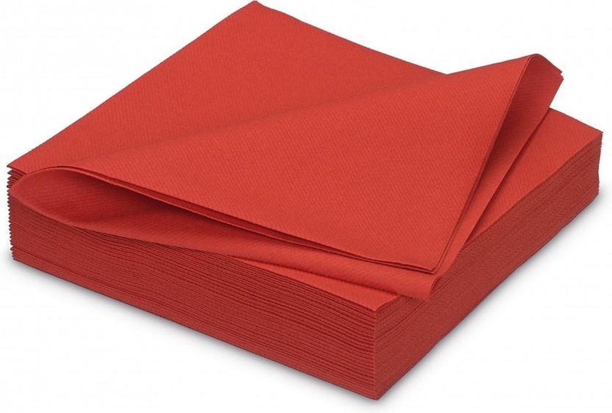 GALA Servetten Red 40x40cm 25 Stuks Rood
