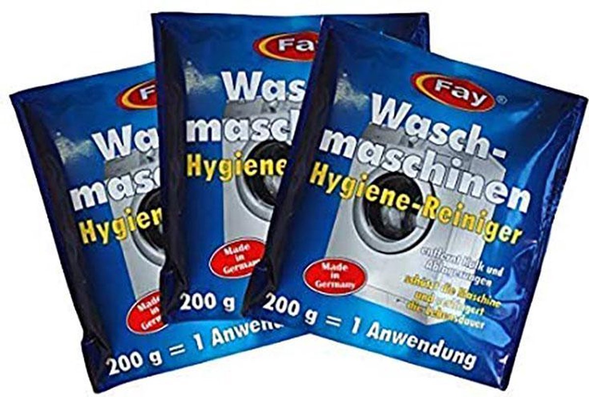 3 x Fay wasmachine hygiënereiniger 200g