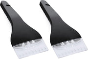 2x Auto ijskrabbers 3-in-1 zwart  26 cm