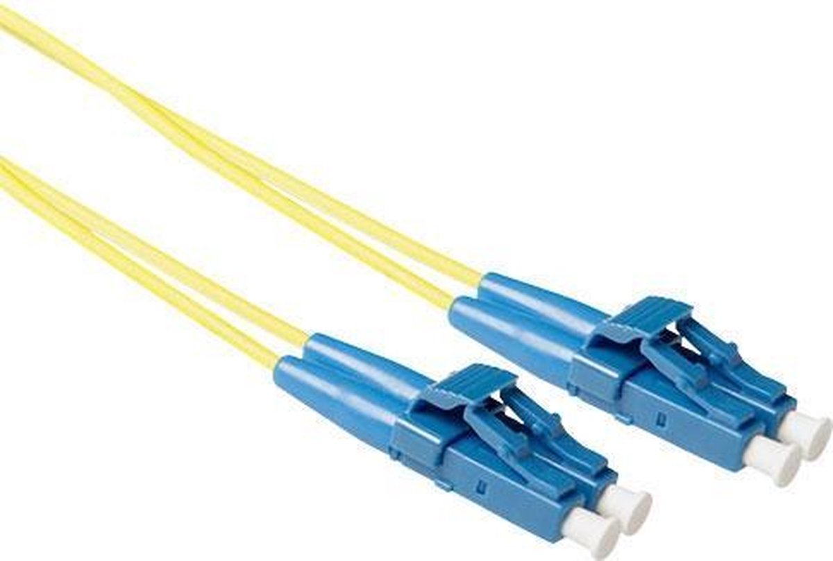 ACT 0.5 meter LSZH Singlemode 9/125 OS2 short boot glasvezel patchkabel duplex met LC connectoren