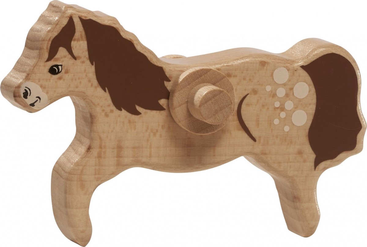 Nic Bruin Paardje 12 Cm Hout