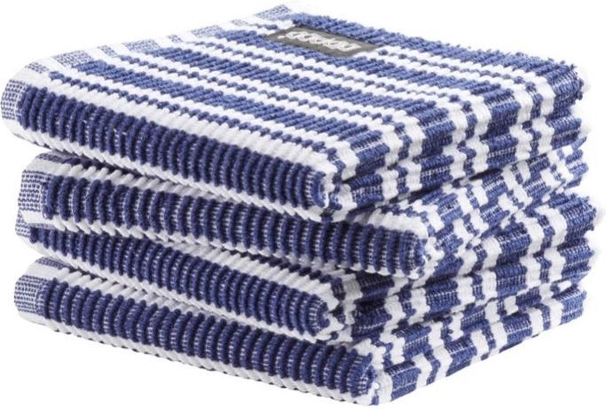 DDDDD vaatdoek Classic Clean - classic blue - 30 x 30 cm - 4 stuks