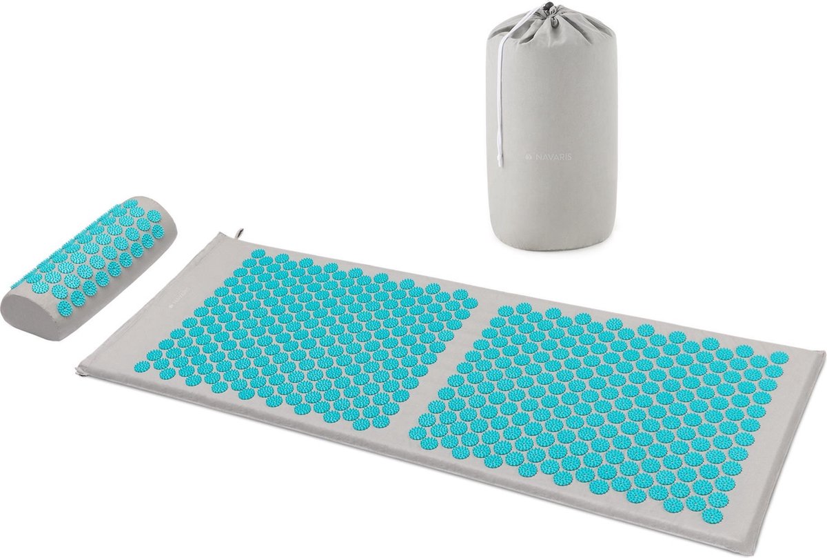 XL acupressuurmat en kussenset - acupunctuurmat voor rug- en nekpijnverlichting