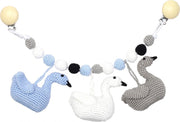 Naturezoo Kinderwagenspanner Zwanen Gehaakt 40 Cm Multicolor