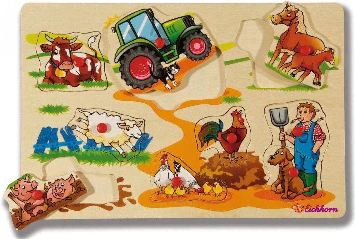 Eichhorn houten puzzel boerderij