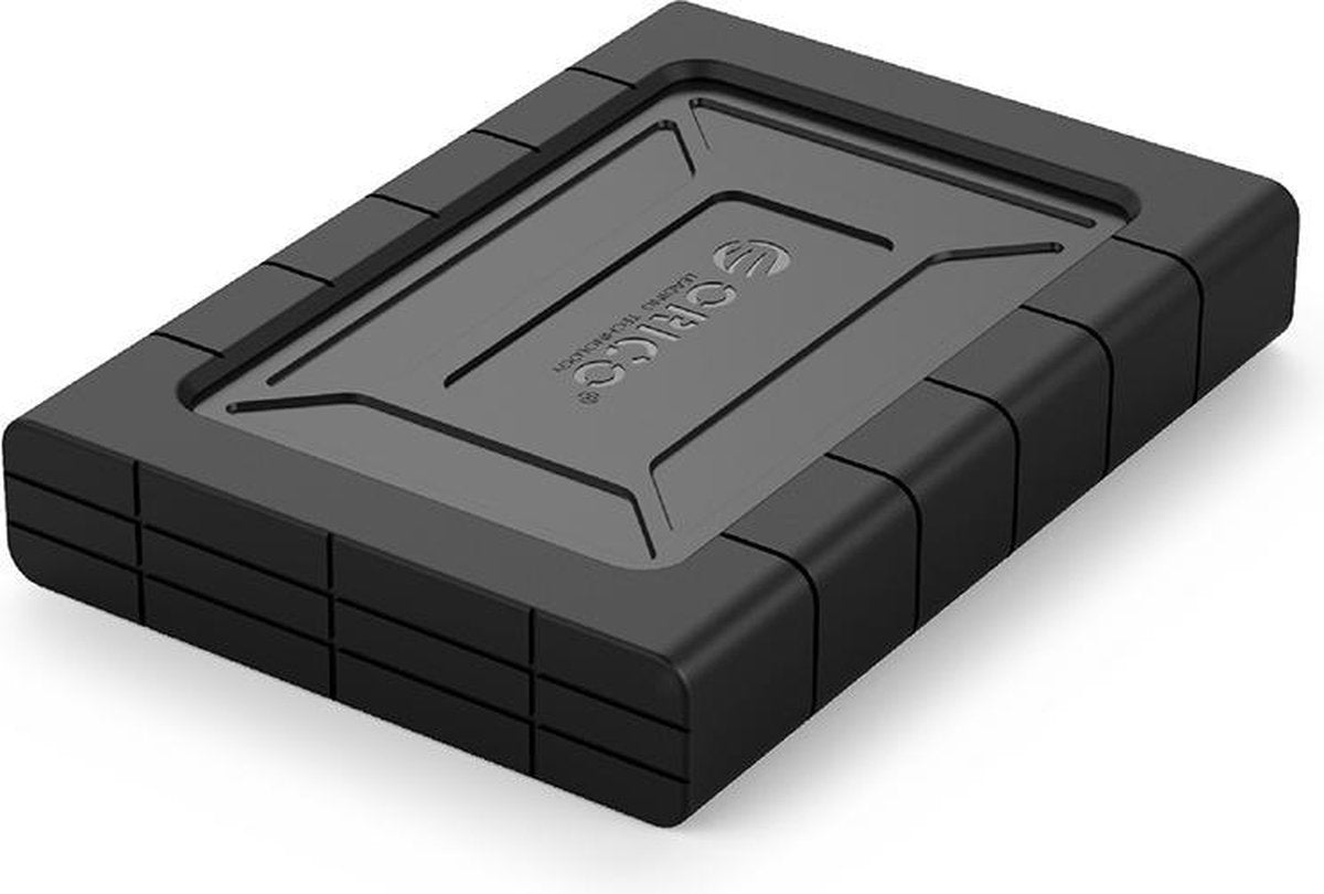 Orico - Schokbestendige USB 3.0 harde schijf behuizing 2.5 inch - HDD/SSD - Siliconen beschermhoes - UASP - 5Gbps - Incl. USB 3.0 datakabel - Zwart