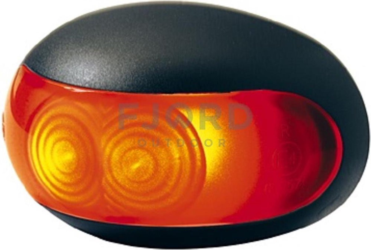 Hella Markering LED Ovaal Opbouw Wit met Rood Binnenglas