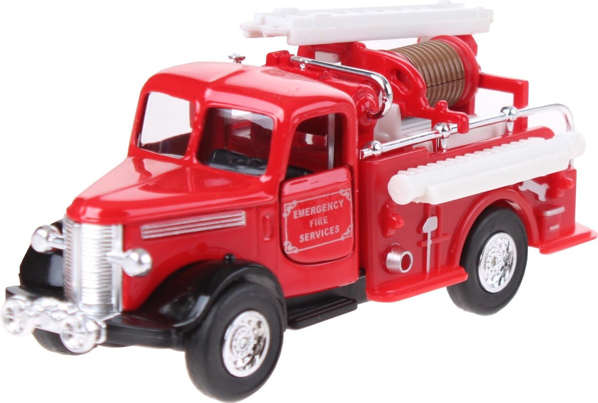 Nex Metalen brandweer: bluswagen 12 cm