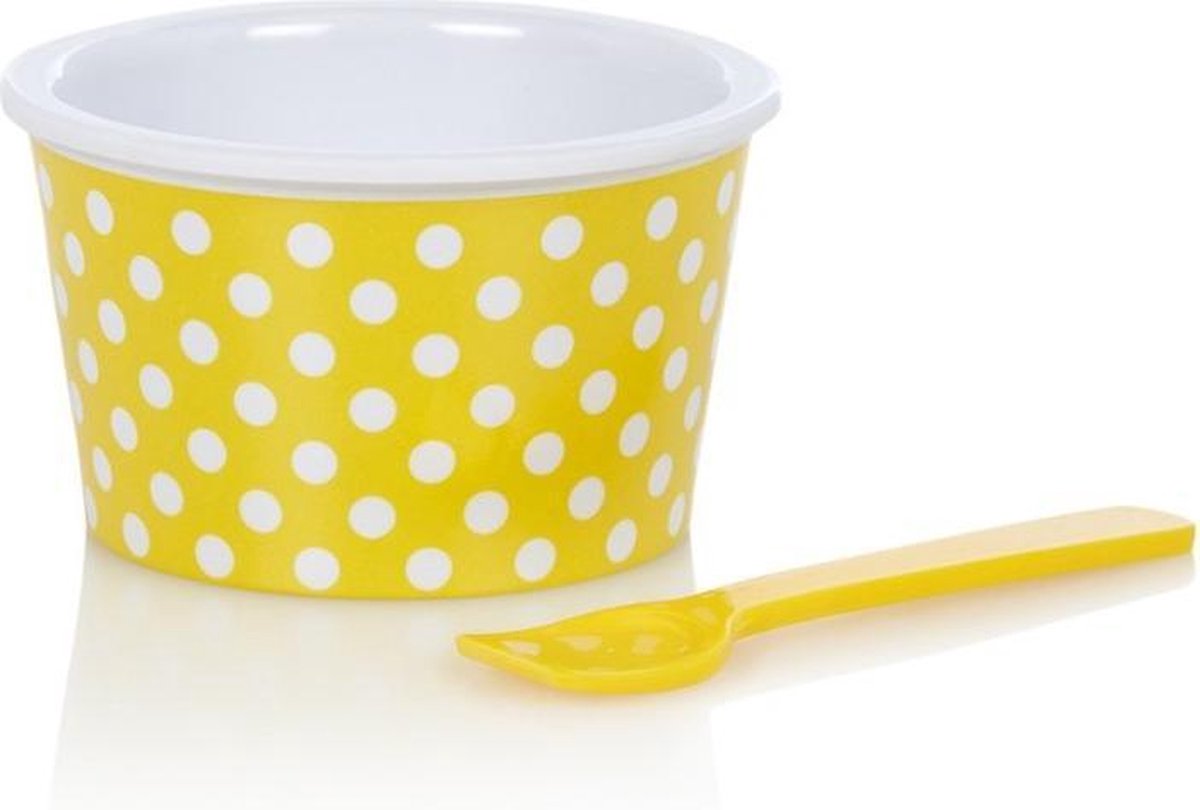 Zak! Designs - Set van Zes ijsschaaltjes met lepel Dotty