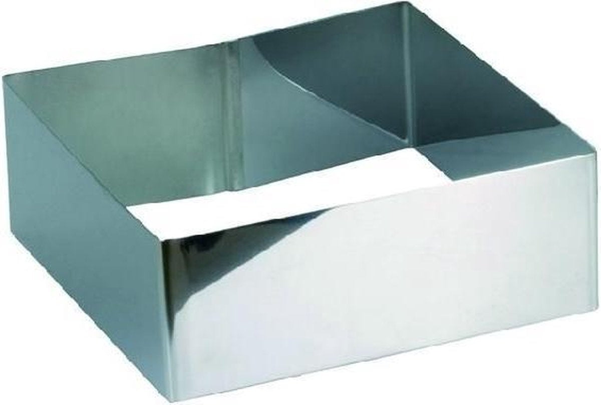 Habitas4U Set van 6 - Vierkante taartring / kookring - 6cm