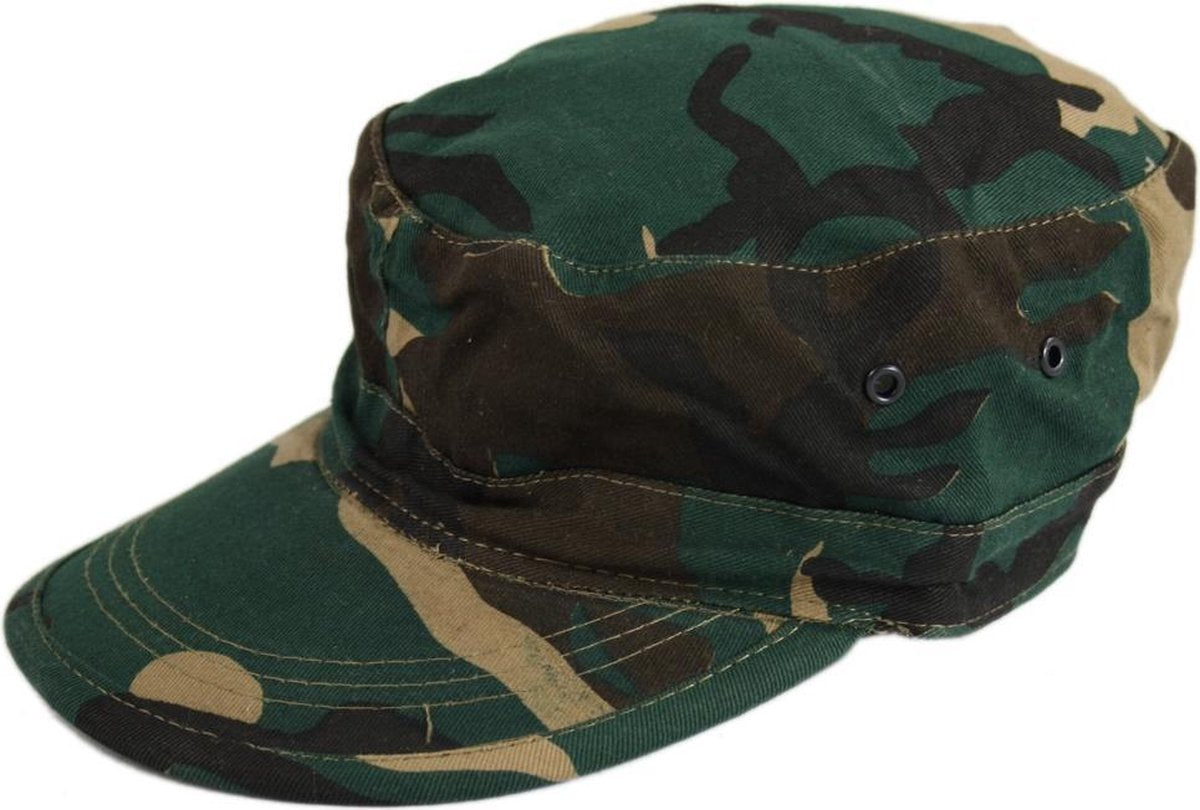 Veldpet camouflage groen/woodland voor kinderen-