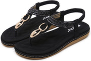 Sandalen - Dames - Somme Bohemian - Met Zacht Voetbed - Zwart - Maat 44