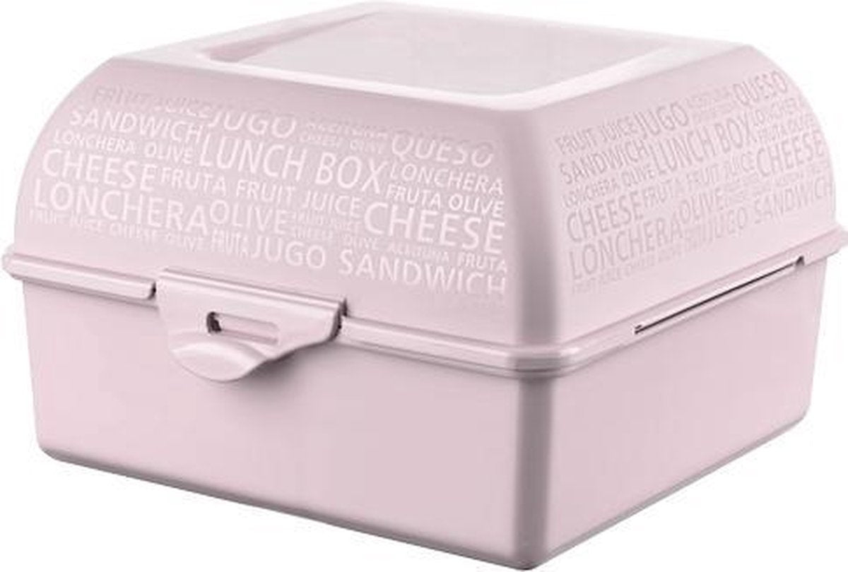 Titiz to go lunch box (143x143x95 mm) 2 compartimenten - grijs