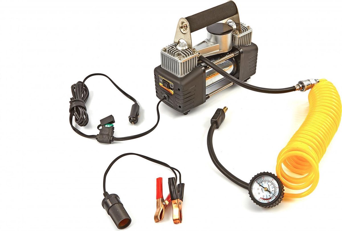 12 Volt Compressor met Toebehoren in Draagtas