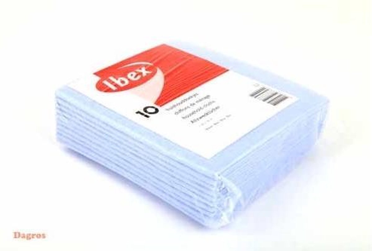 Ibex huishouddoekje blauw 38x40 10st